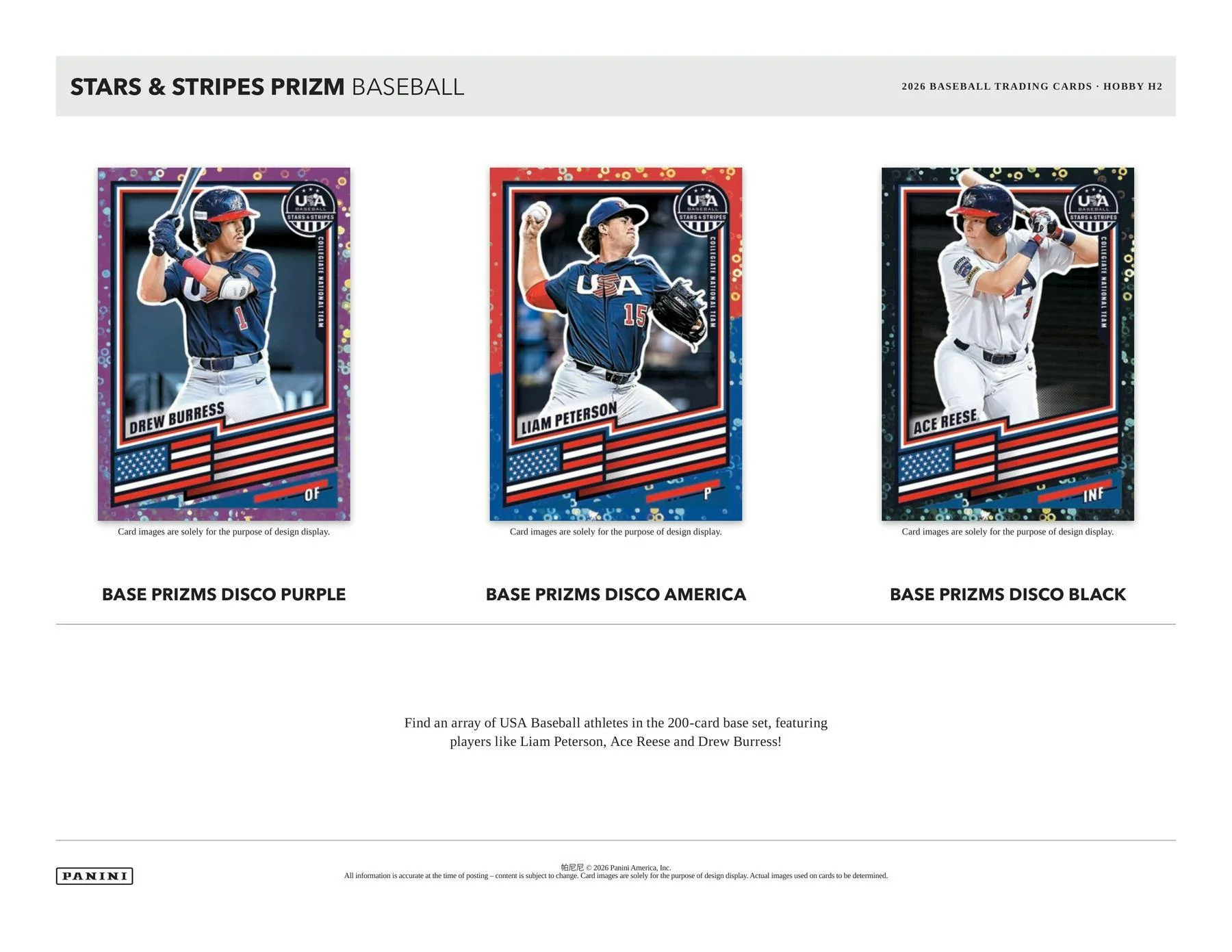 2026 Panini USA Stars & Stripes Prizm Baseball H2 Box | Columbia Sports Cards - Image 2