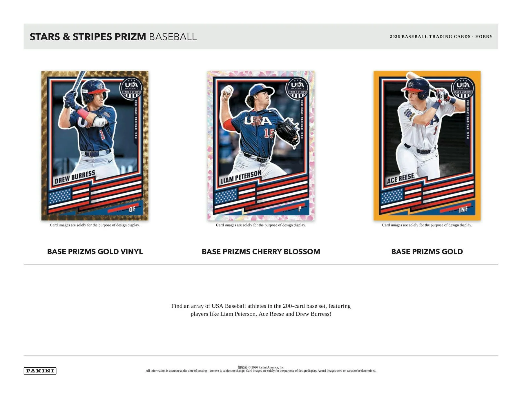 2026 Panini USA Stars & Stripes Prizm Baseball Hobby Box | Columbia Sports Cards - Image 2