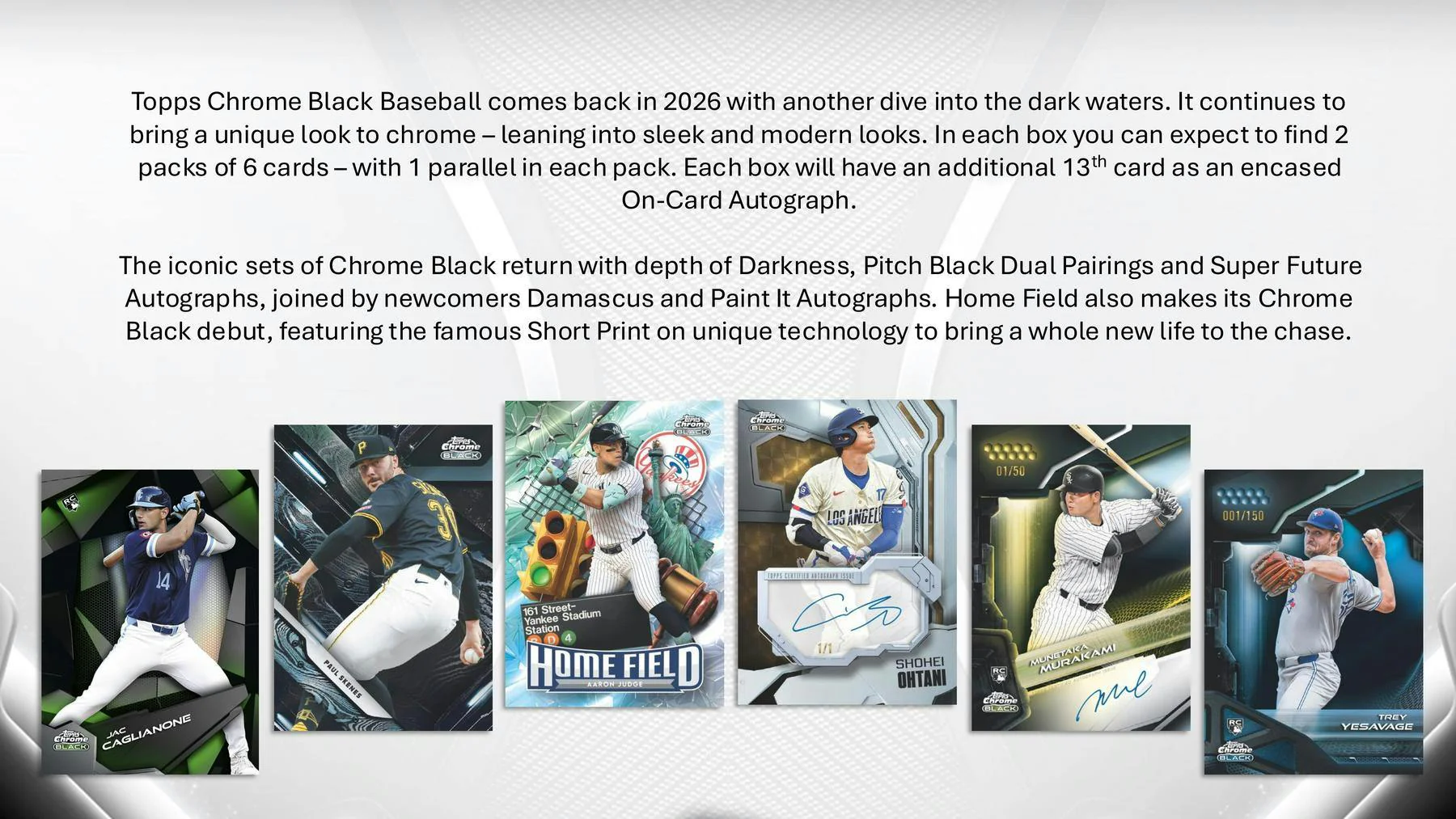 2026 Topps Chrome Black Baseball Hobby Box | Columbia Sports Cards - Image 3