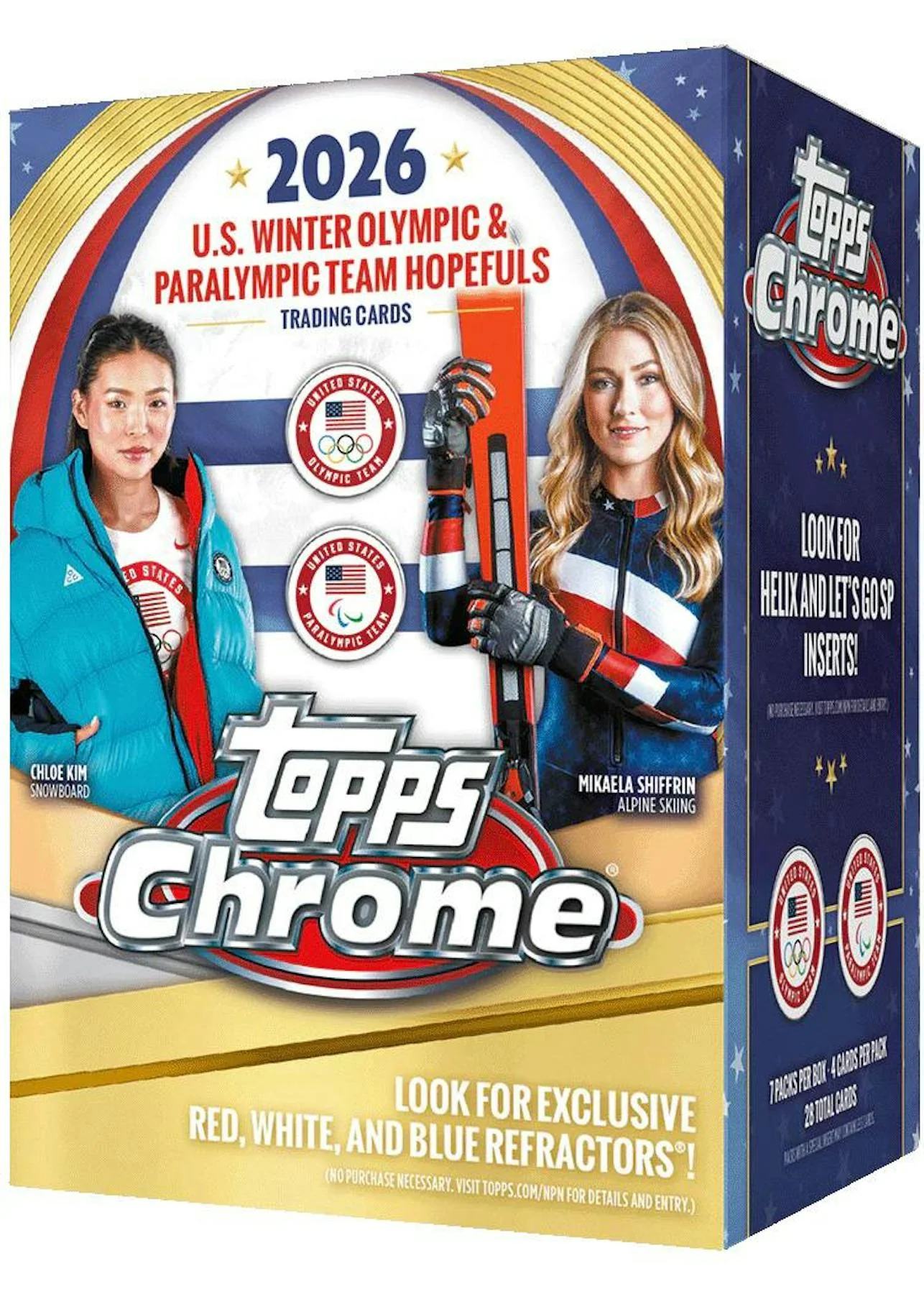 2026 Topps Chrome U.S. Olympics 7-Pack Blaster Box | Columbia Sports Cards