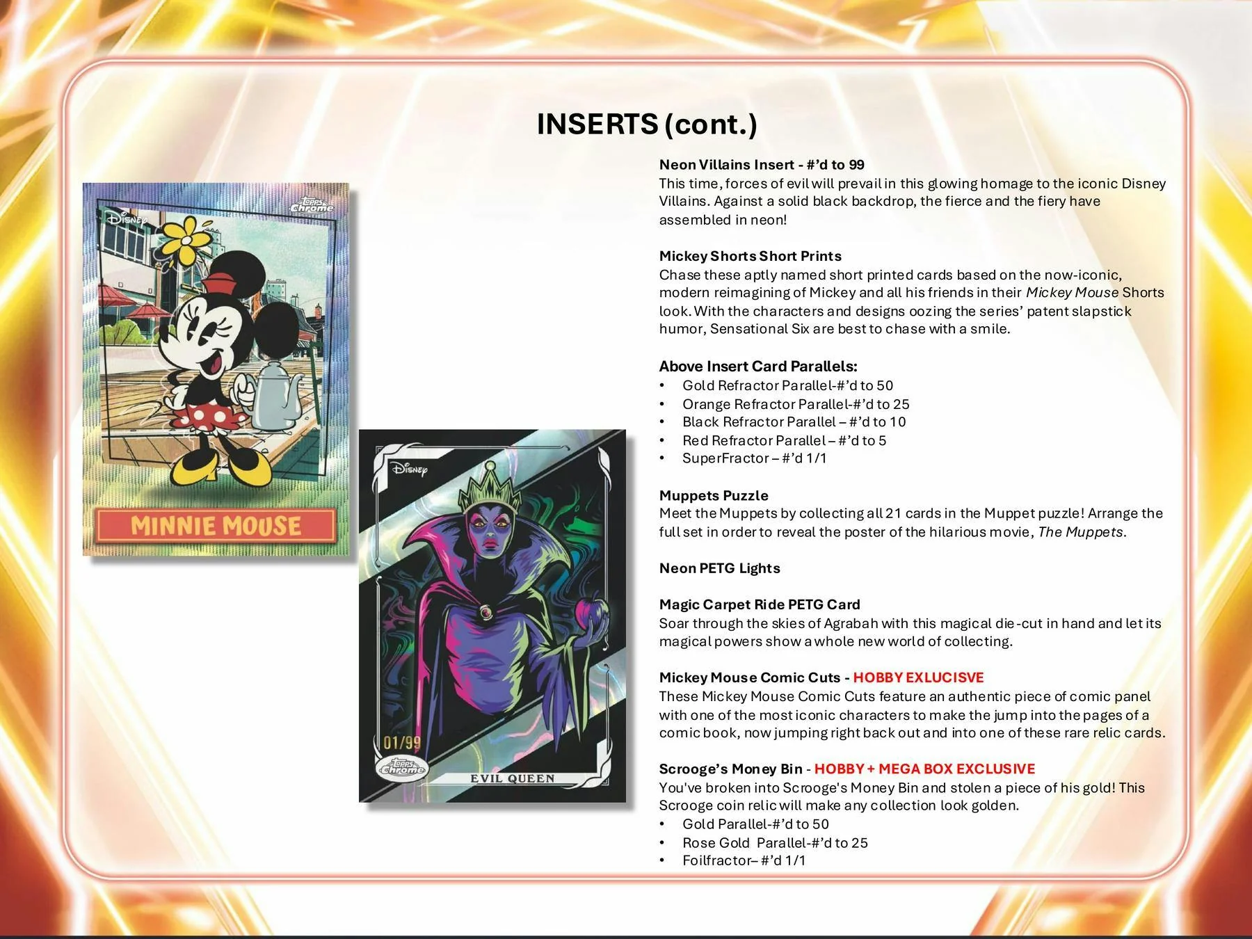2026 Topps Disney Neon Hobby Box | Columbia Sports Cards - Image 5