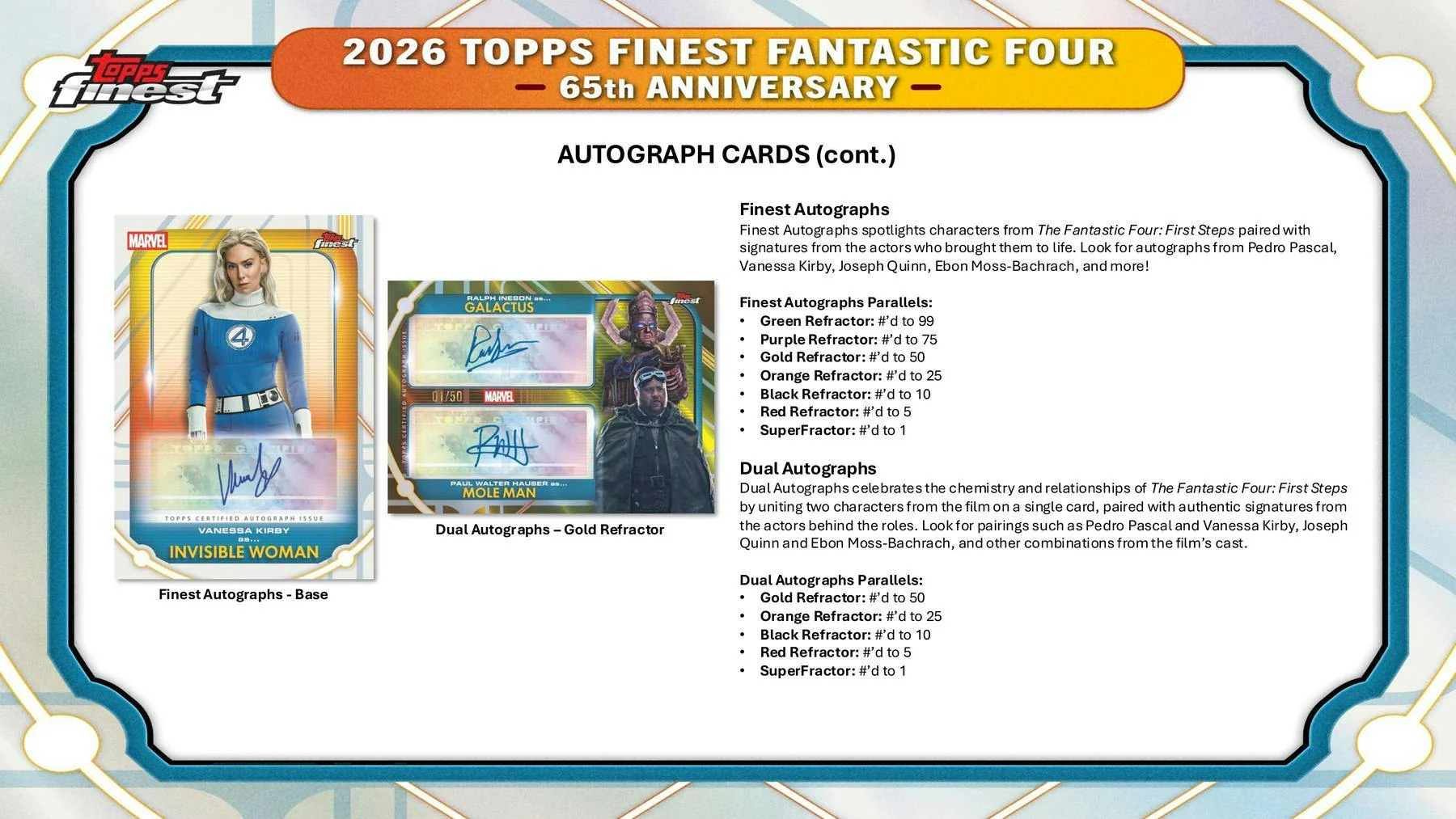 2026 Topps Finest Fantastic Four Hobby Box | Columbia Sports Cards - Image 11