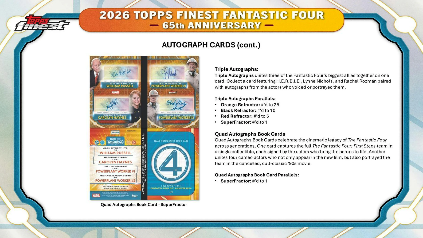 2026 Topps Finest Fantastic Four Hobby Box | Columbia Sports Cards - Image 12