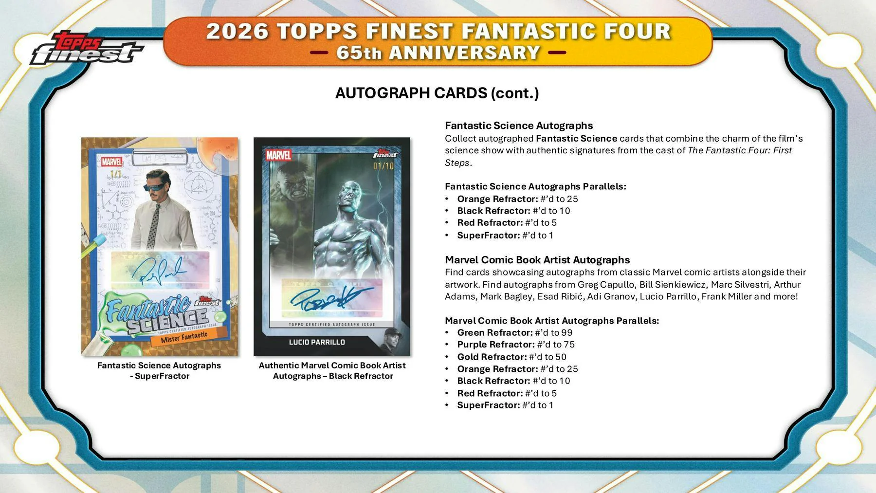 2026 Topps Finest Fantastic Four Hobby Box | Columbia Sports Cards - Image 13