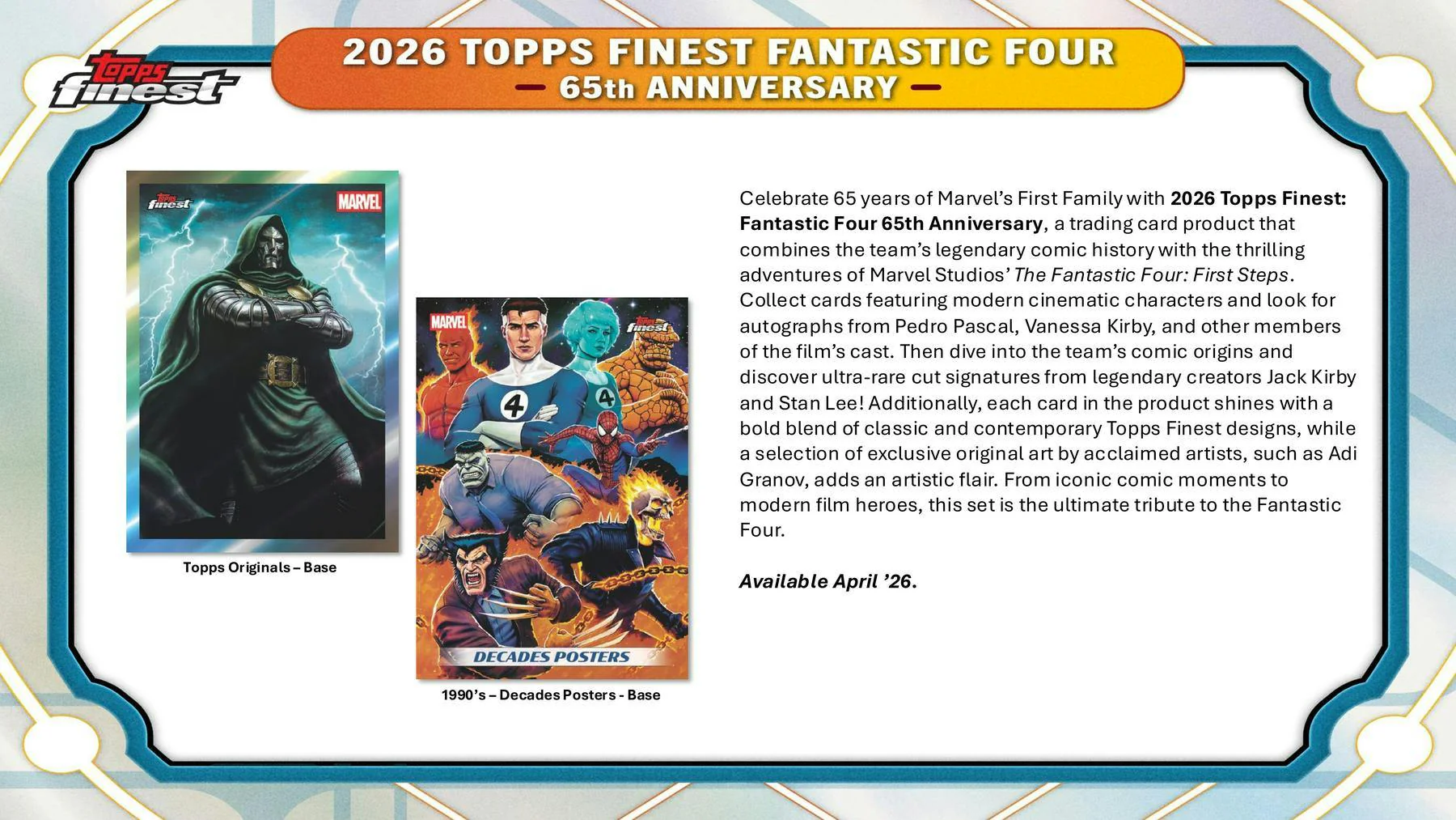 2026 Topps Finest Fantastic Four Hobby Box | Columbia Sports Cards - Image 2