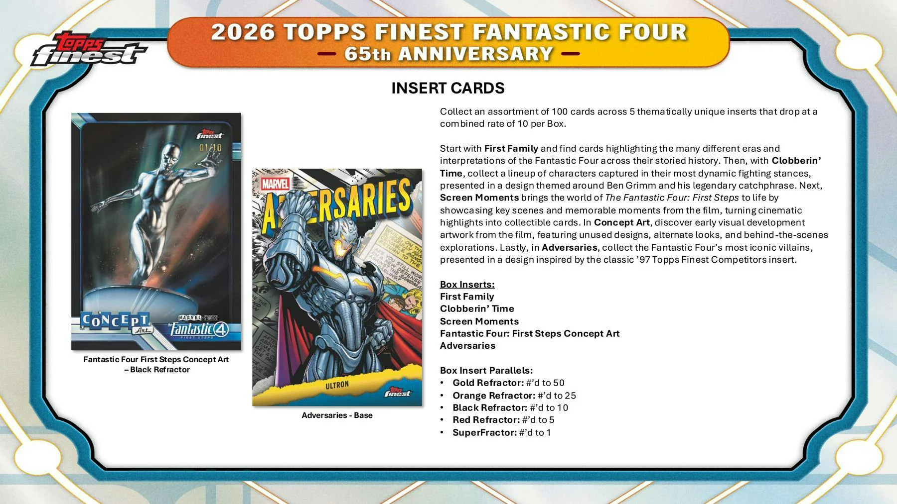 2026 Topps Finest Fantastic Four Hobby Box | Columbia Sports Cards - Image 5