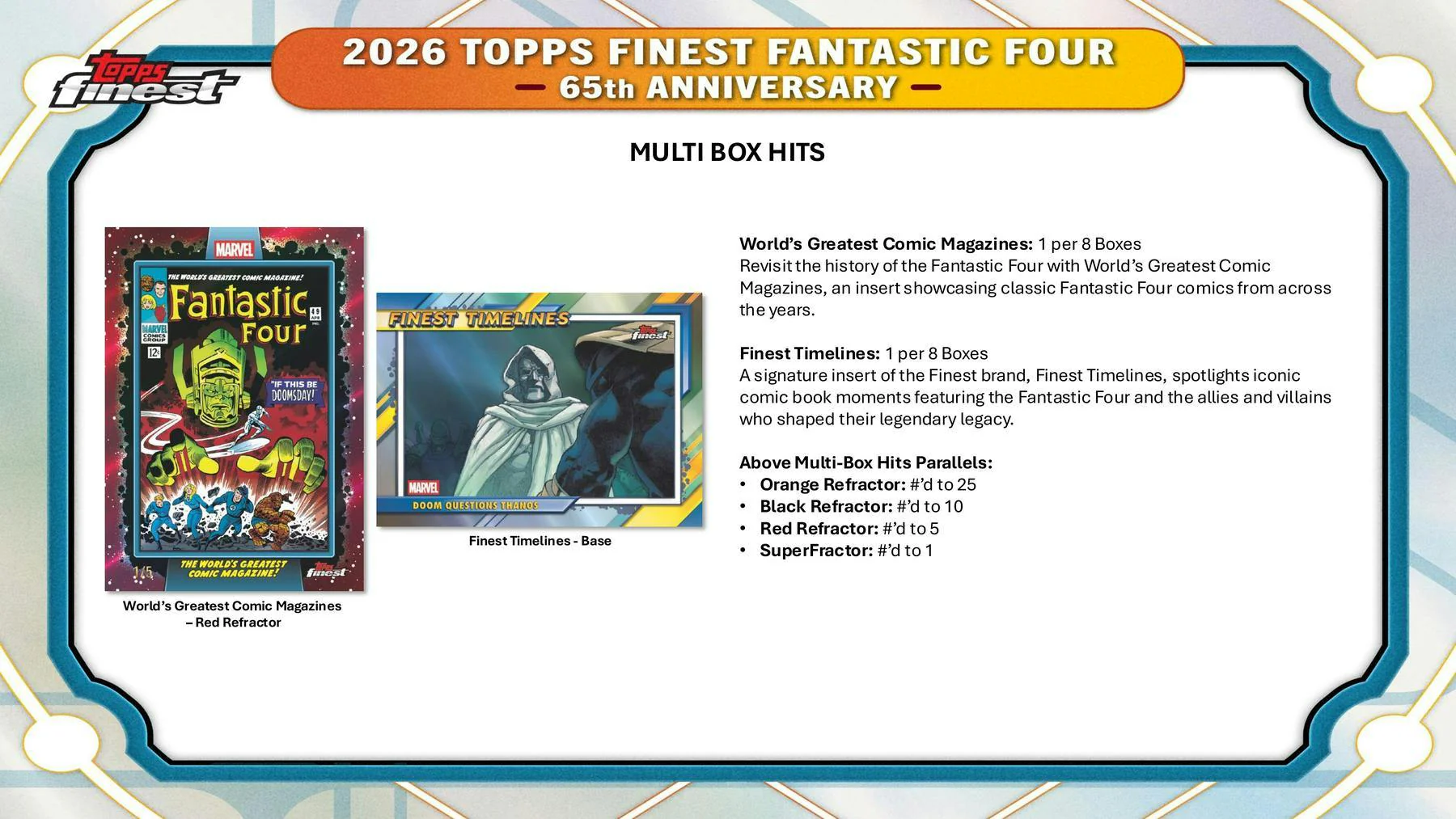 2026 Topps Finest Fantastic Four Hobby Box | Columbia Sports Cards - Image 6