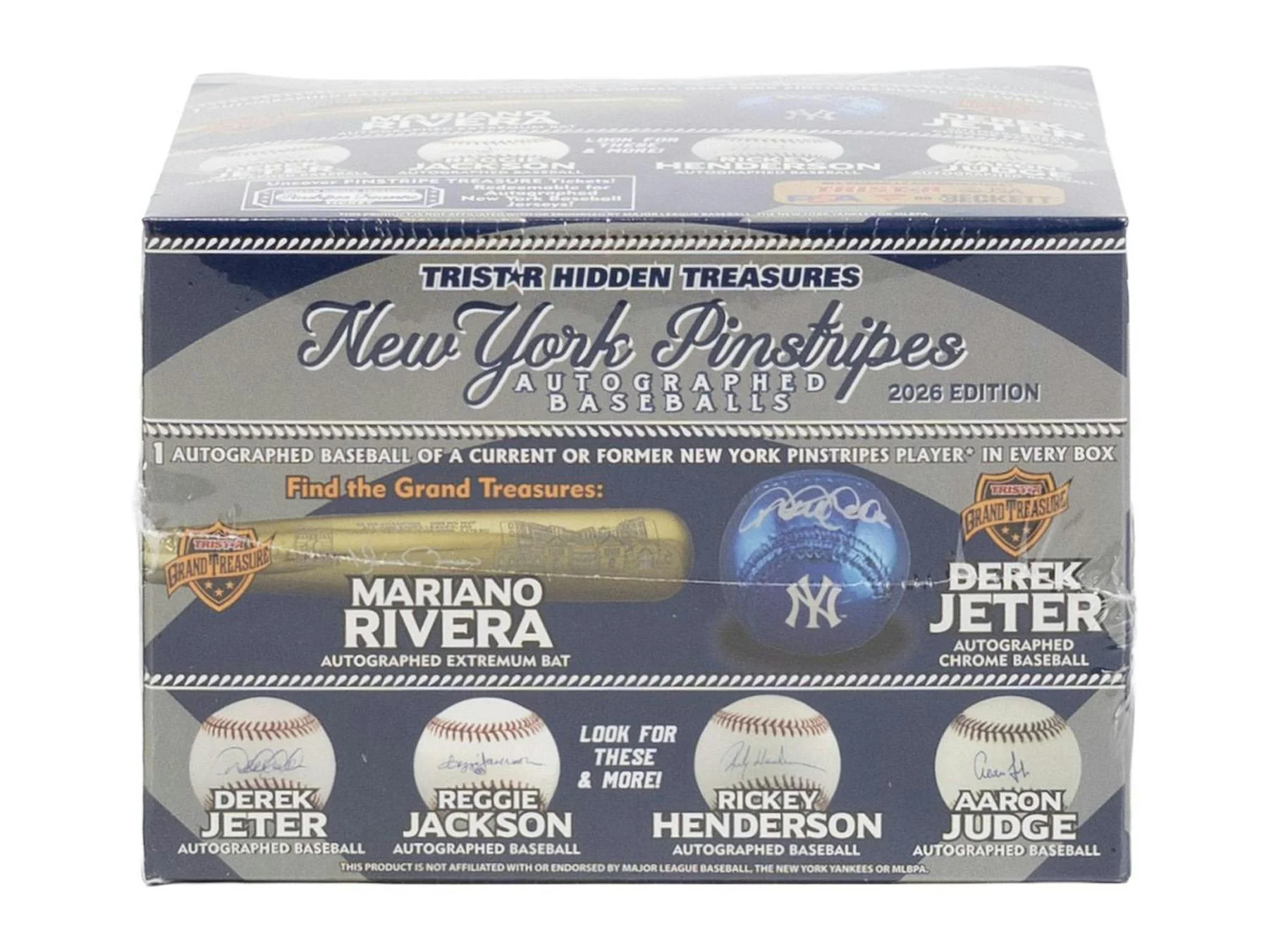 2026 TriStar Hidden Treasures New York Pinstripes Autographed Baseball Box | Columbia Sports Cards