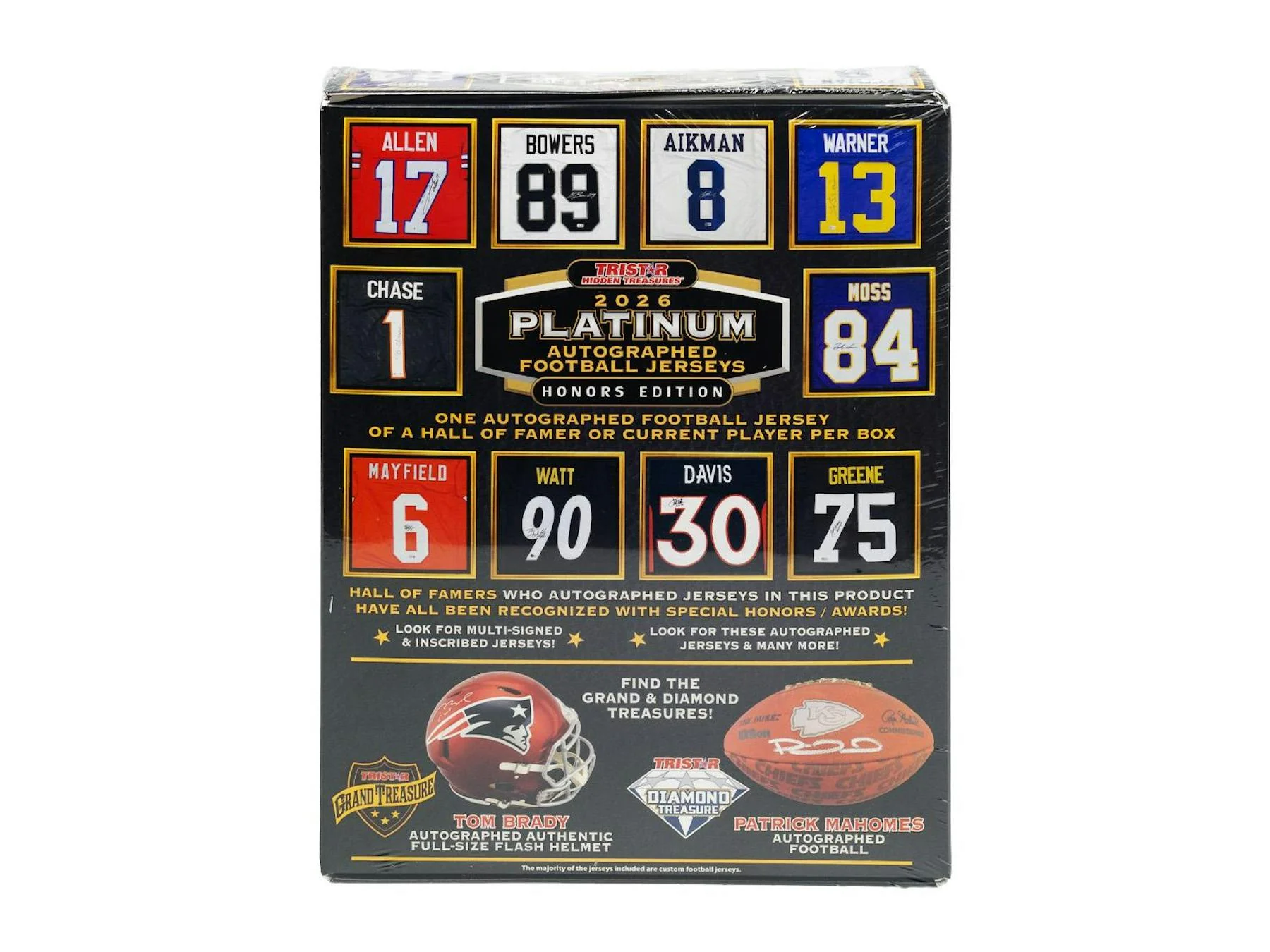 2026 TriStar Platinum Honors Edition Autographed Football Jersey Box | Columbia Sports Cards