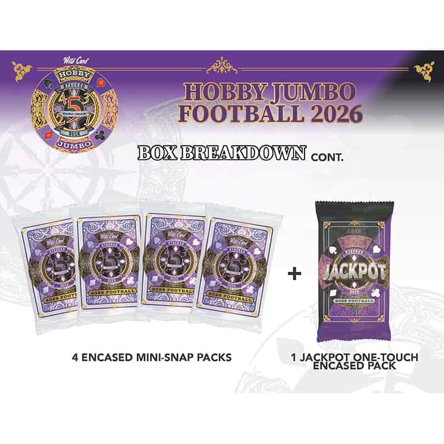 2026 Wild Card 5-Card Draw Stacked Deck Football Hobby Jumbo Box | Columbia Sports Cards - Image 3