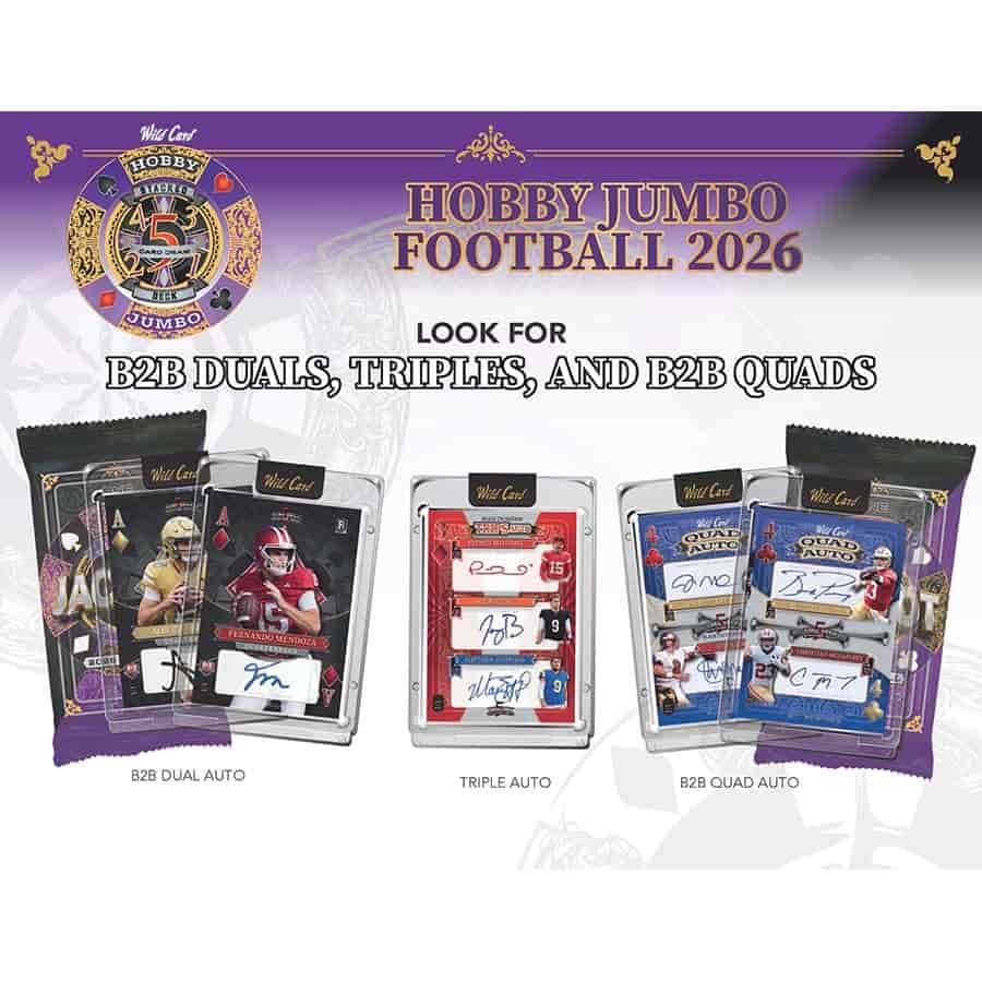2026 Wild Card 5-Card Draw Stacked Deck Football Hobby Jumbo Box | Columbia Sports Cards - Image 5