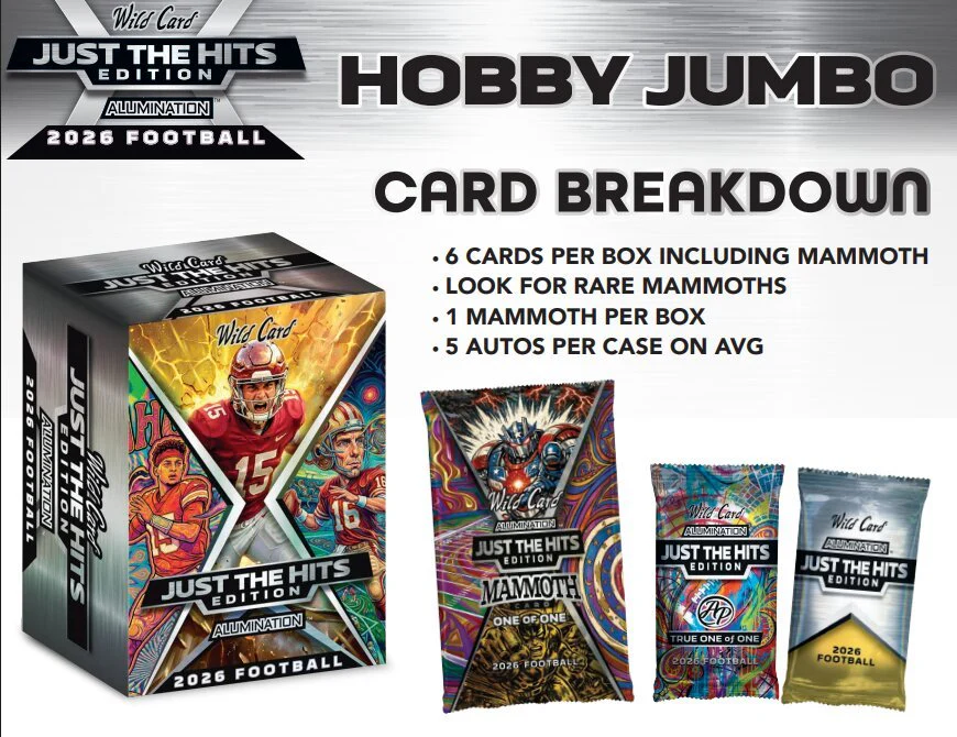 2026 Wild Card Alumination Just The Hits Football Hobby Jumbo Box | Columbia Sports Cards - Image 2