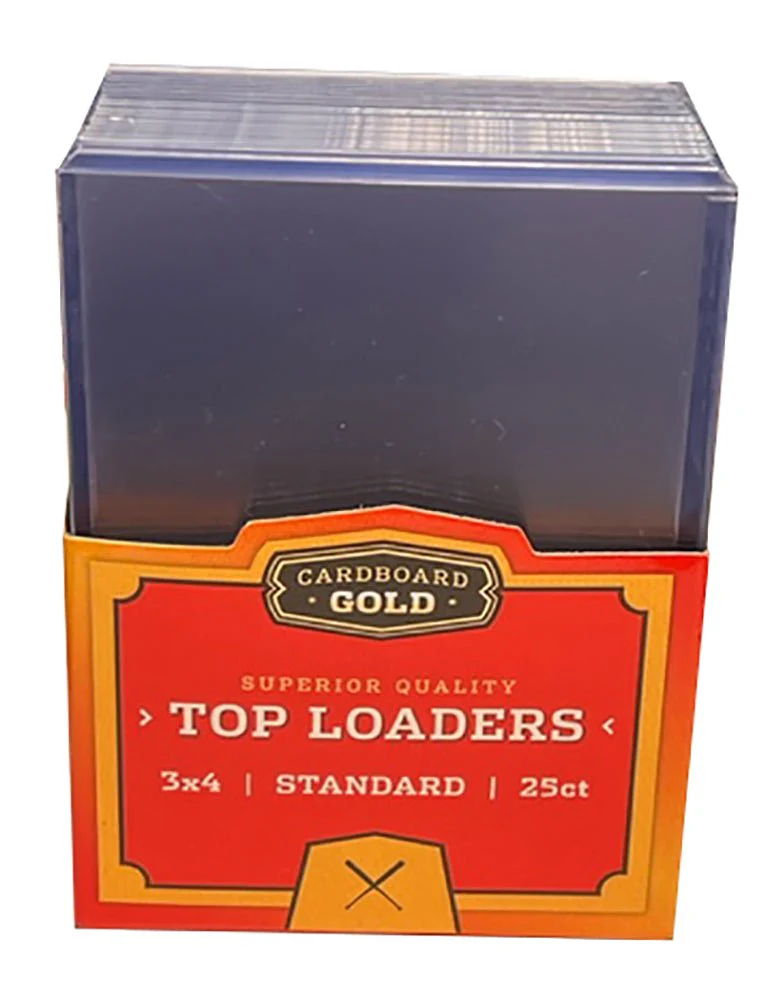 1000ct Case 35pt Cardboard Gold Trading Card Toploaders | Crystal Clear Holders - Image 3