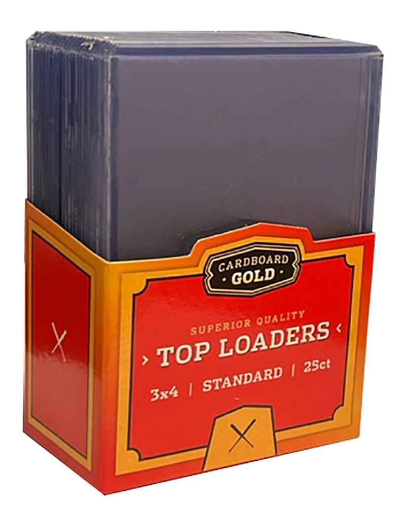 1000ct Case 35pt Cardboard Gold Trading Card Toploaders | Crystal Clear Holders - Image 4