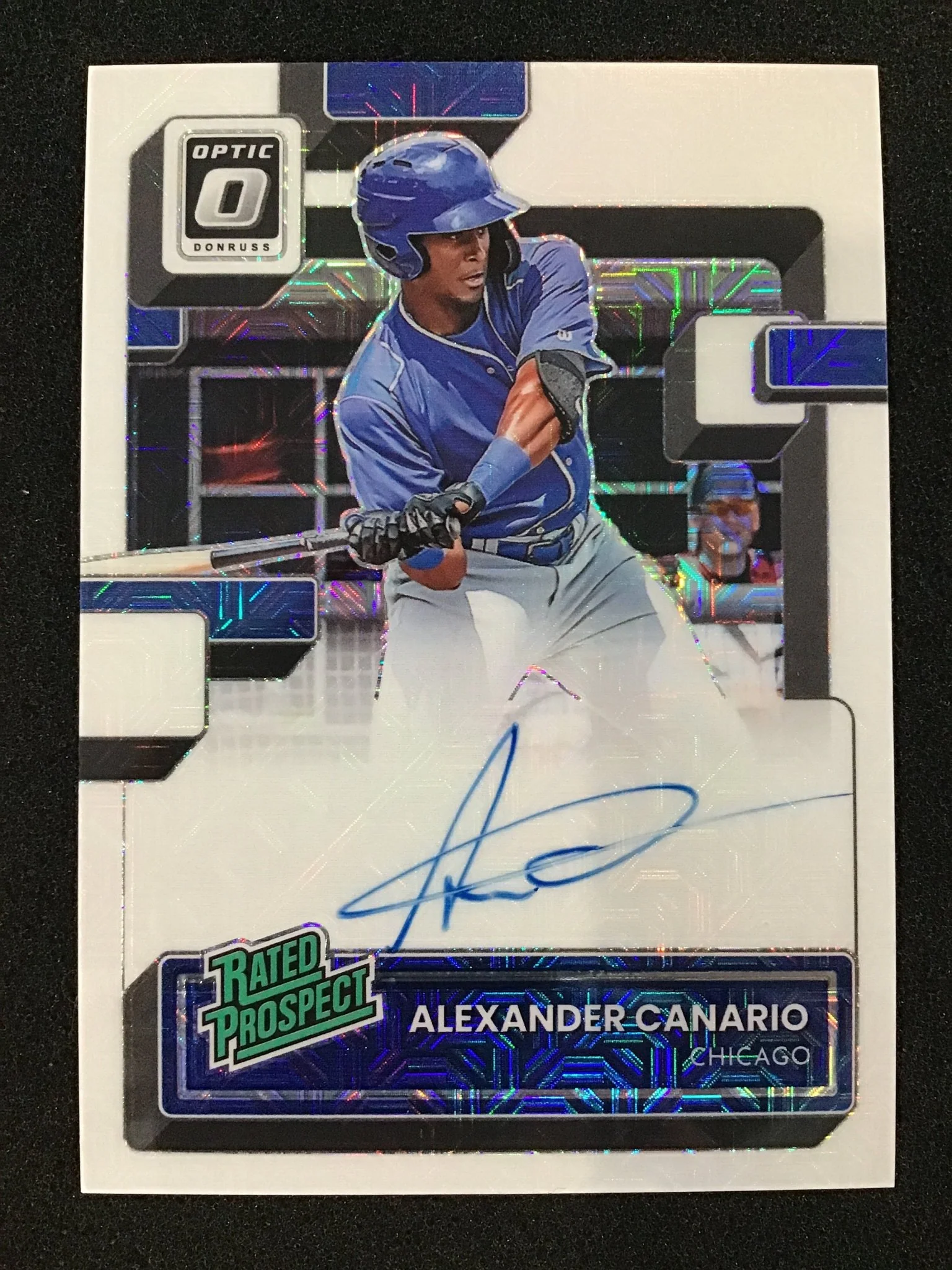 Alexander Canario 2022 Donruss Optic White Rated Prospect Auto /25 SSP Cubs