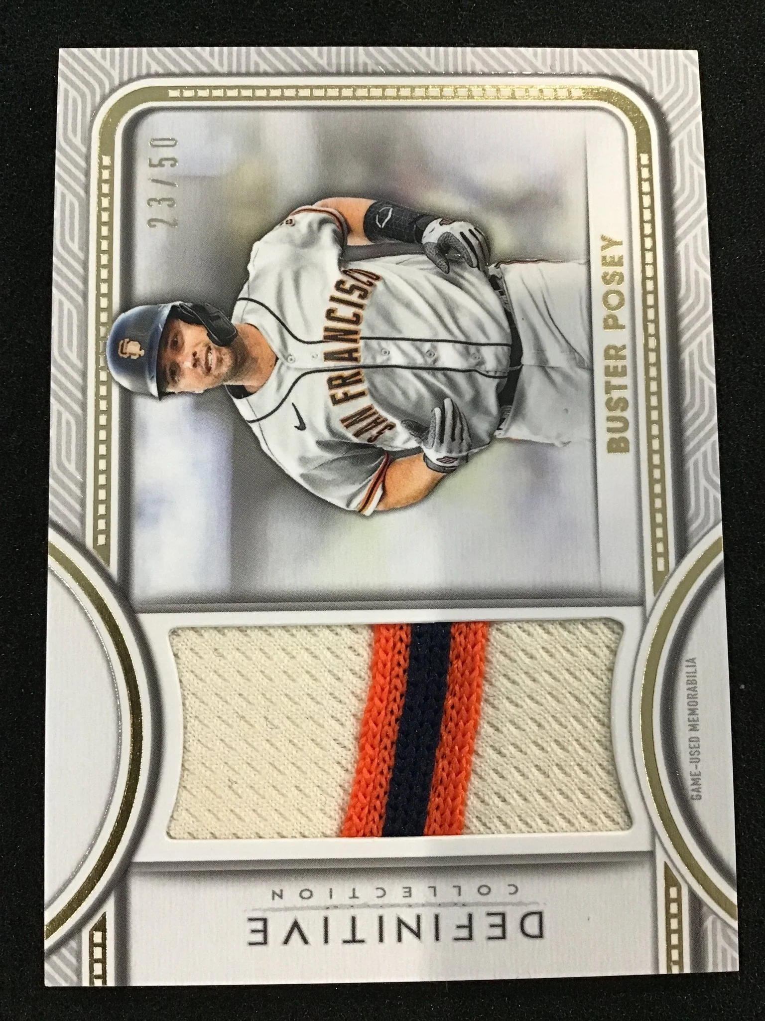 Buster Posey 2022 Topps Definitive Collection Autographed Relic /50 SSP Giants