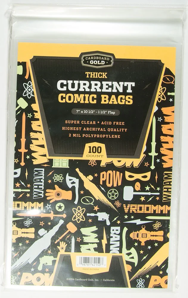 Cardboard Gold Brand Current Comic Bags - Thick