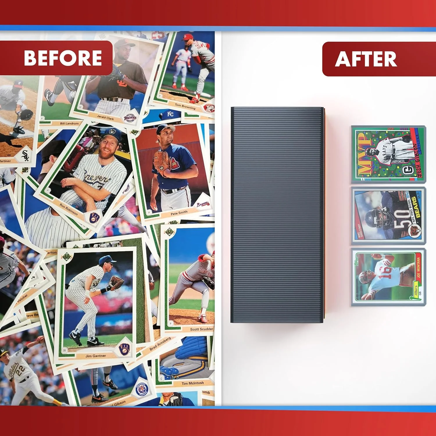 100ct Pack Regular Card Toploaders / Soft Sleeves Combo - 35pt - Image 4