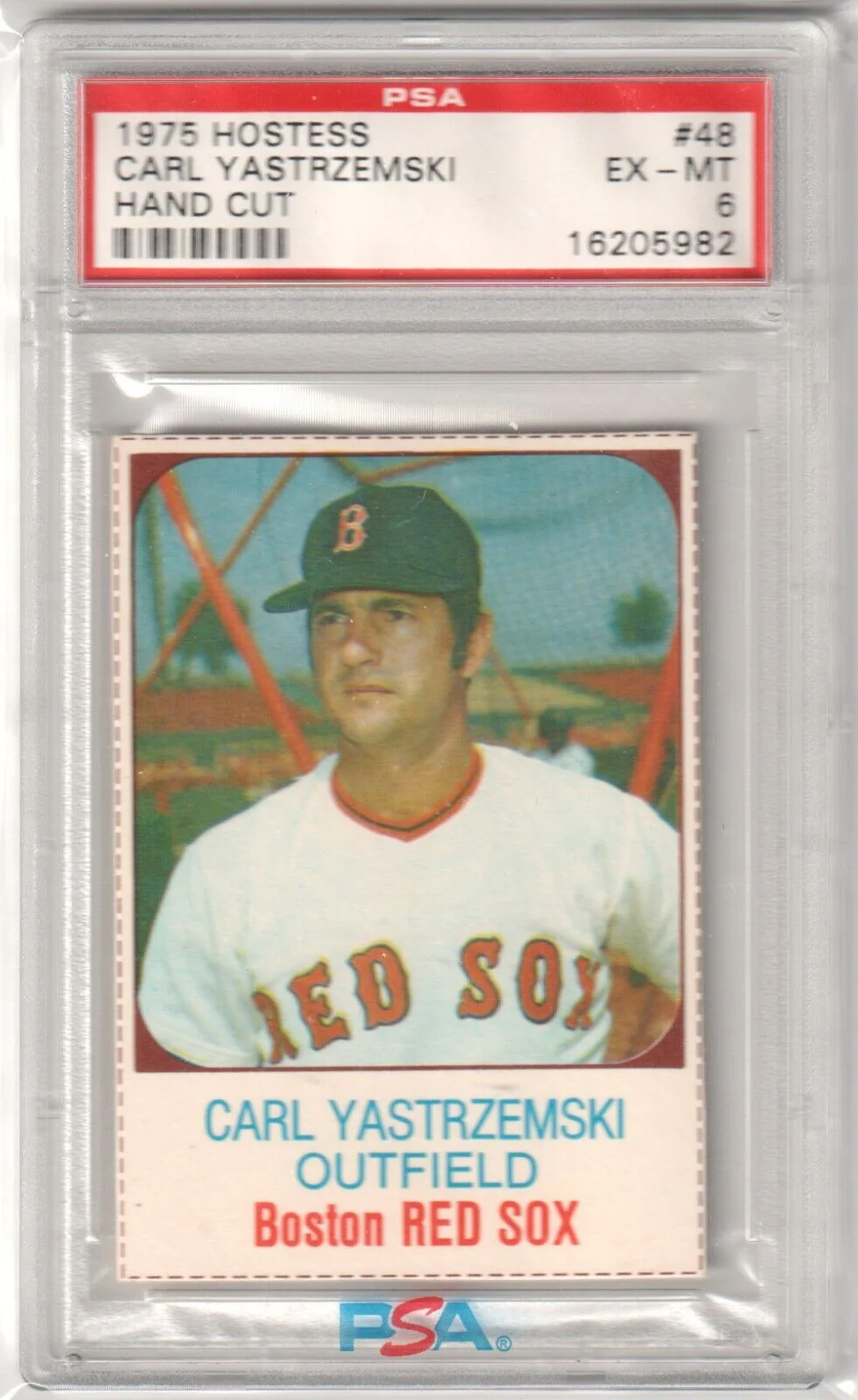 CARL YASTRZEMSKI 1975 Hostess #48 PSA 6 EX-MT - RED SOX