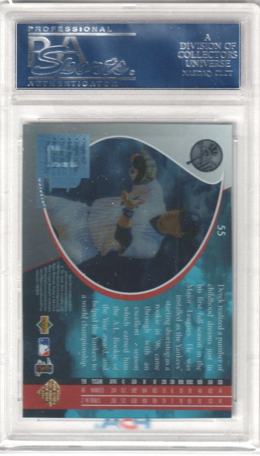 DEREK JETER 1997 Upper Deck UD3 #55 PSA 10 GEM MINT - YANKEES - Image 2
