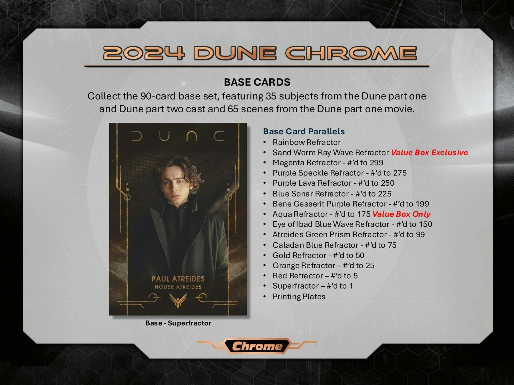 Dune Chrome 7-Pack Blaster Box (Topps 2024) | Columbia Sports Cards - Image 3