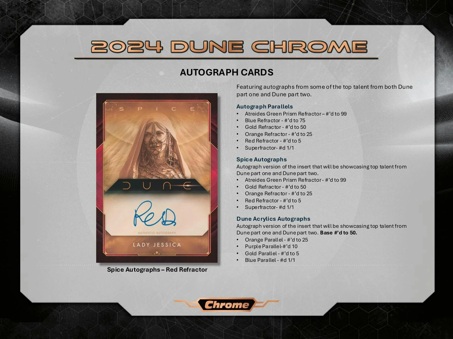 Dune Chrome 7-Pack Blaster Box (Topps 2024) | Columbia Sports Cards - Image 6