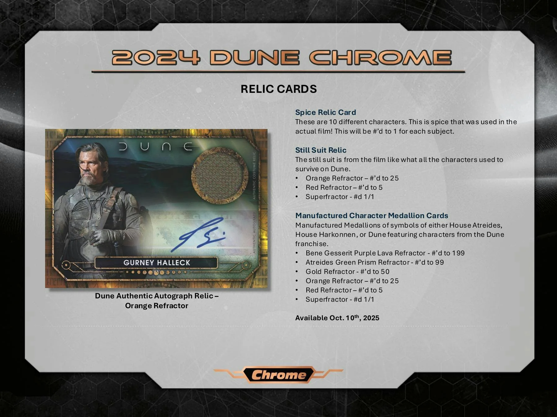 Dune Chrome 7-Pack Blaster Box (Topps 2024) | Columbia Sports Cards - Image 8