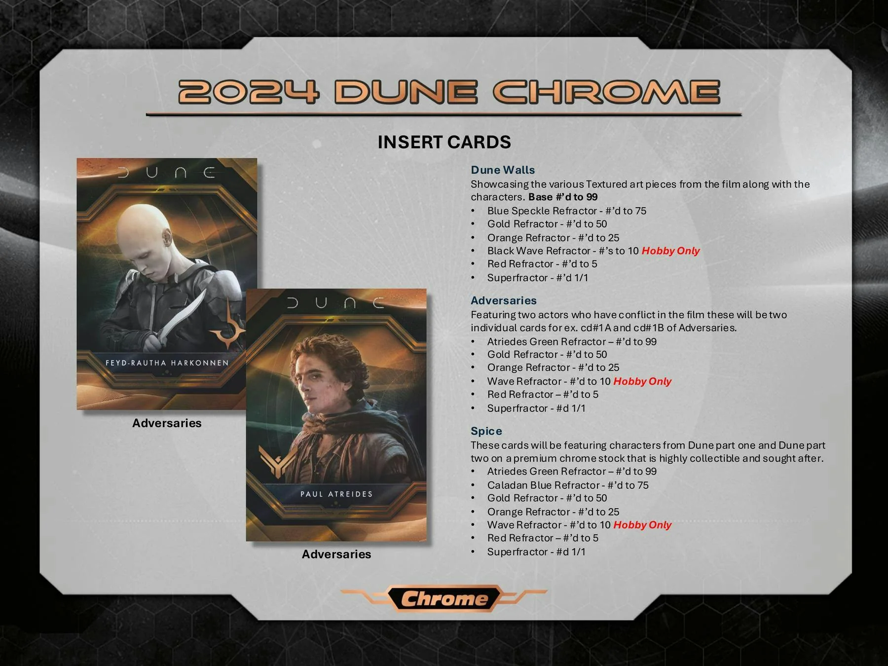 Dune Chrome Hobby Box (Topps 2024) | Columbia Sports Cards - Image 5