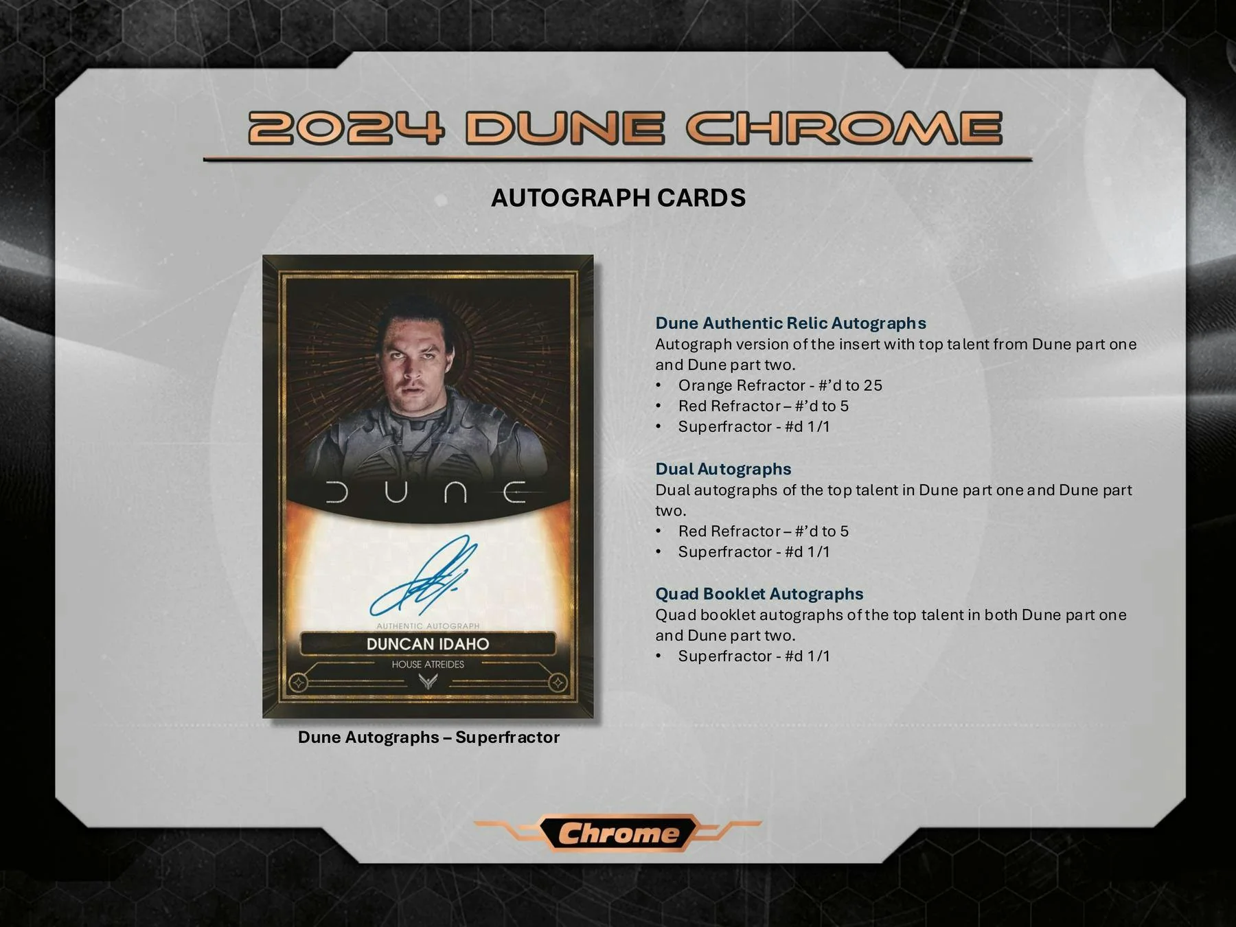 Dune Chrome Hobby Box (Topps 2024) | Columbia Sports Cards - Image 7