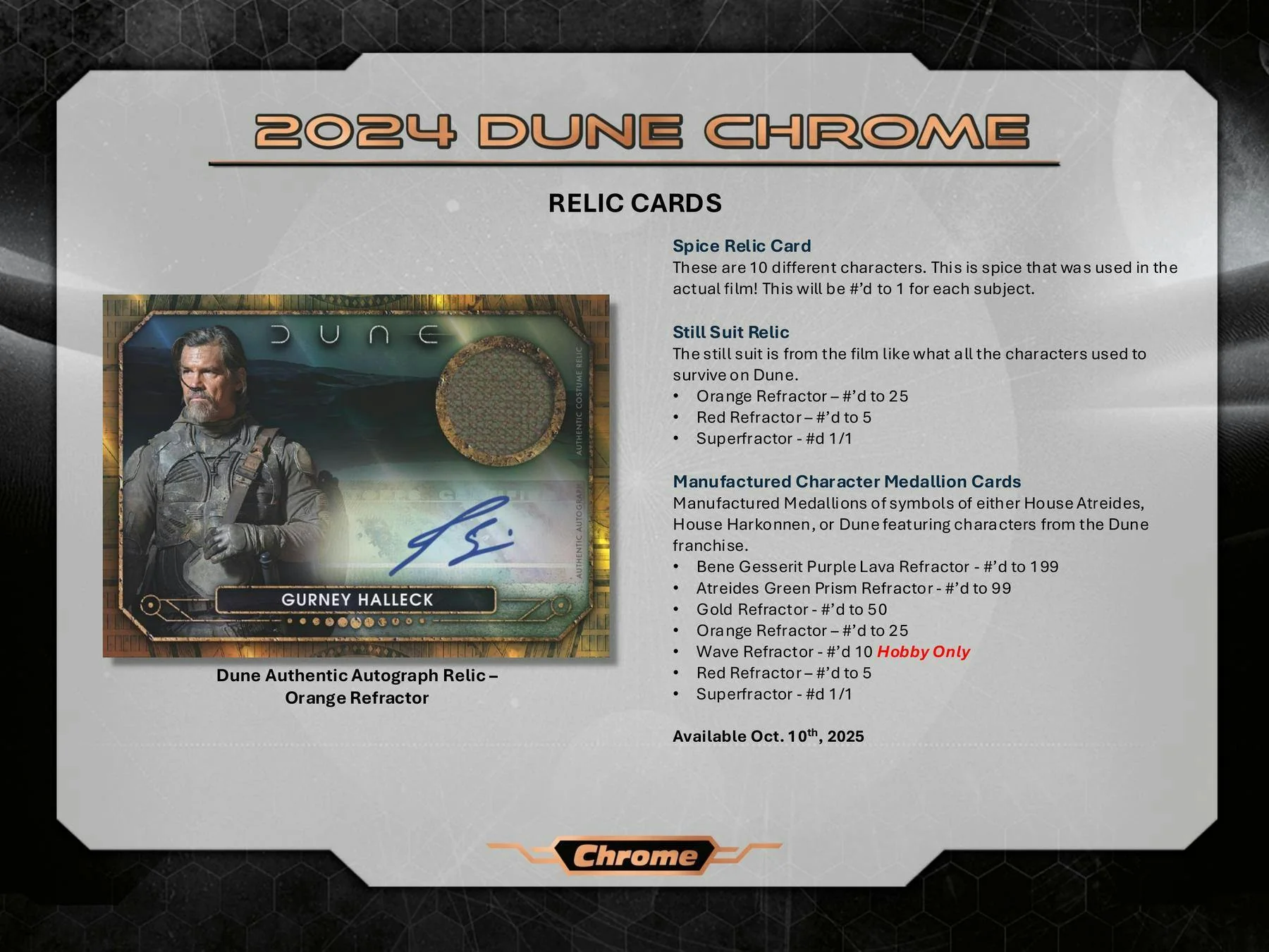 Dune Chrome Hobby Box (Topps 2024) | Columbia Sports Cards - Image 8