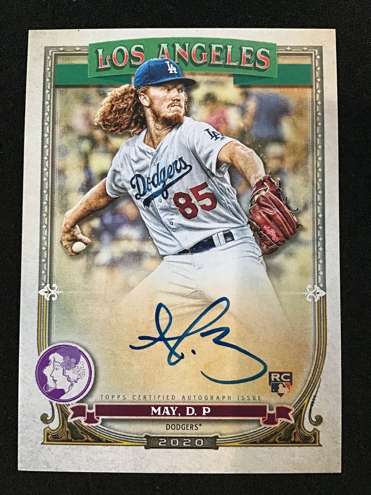 Dustin May 2020 Topps Gypsy Queen RC Auto /99 GQA-TG SP Dodgers