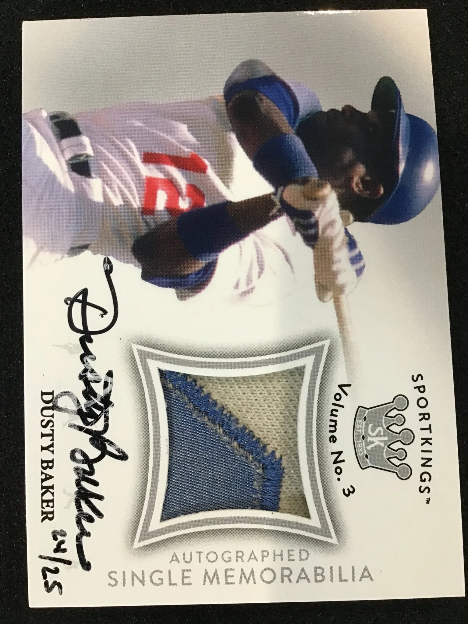 Dusty Baker 2022 Sportkings Volume 3 #AM-DB Silver Patch Auto /25 Dodgers
