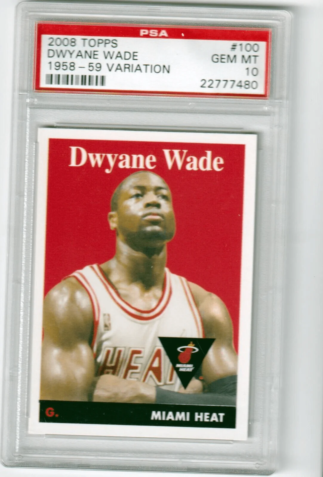 DWYANE WADE 2008-09 Topps 1958-59 Variation #100 PSA 10 GEM MINT - HEAT