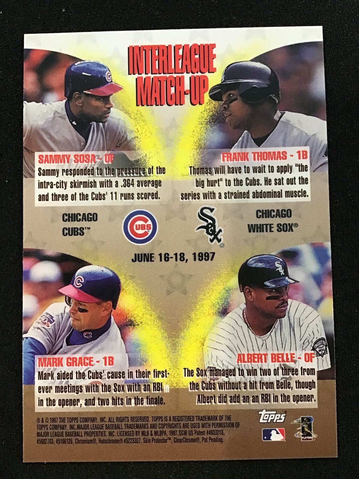 Frank Thomas 1998 Topps Mystery Finest Refractors ILM18 White Sox - Image 2