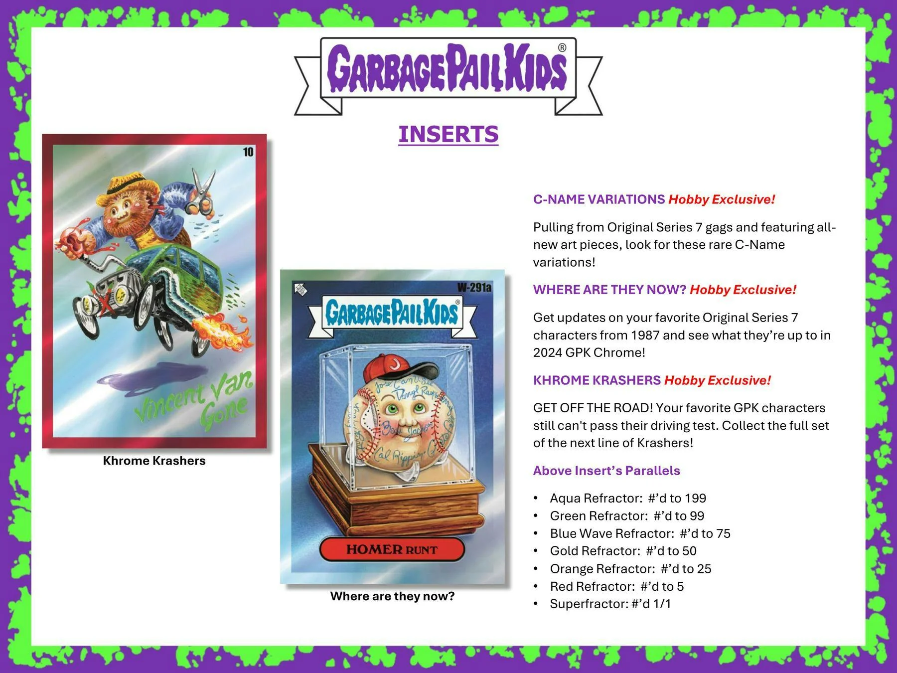 2024 Garbage Pail Kids Chrome Series 7 Hobby Box (Topps 2024) - Image 5