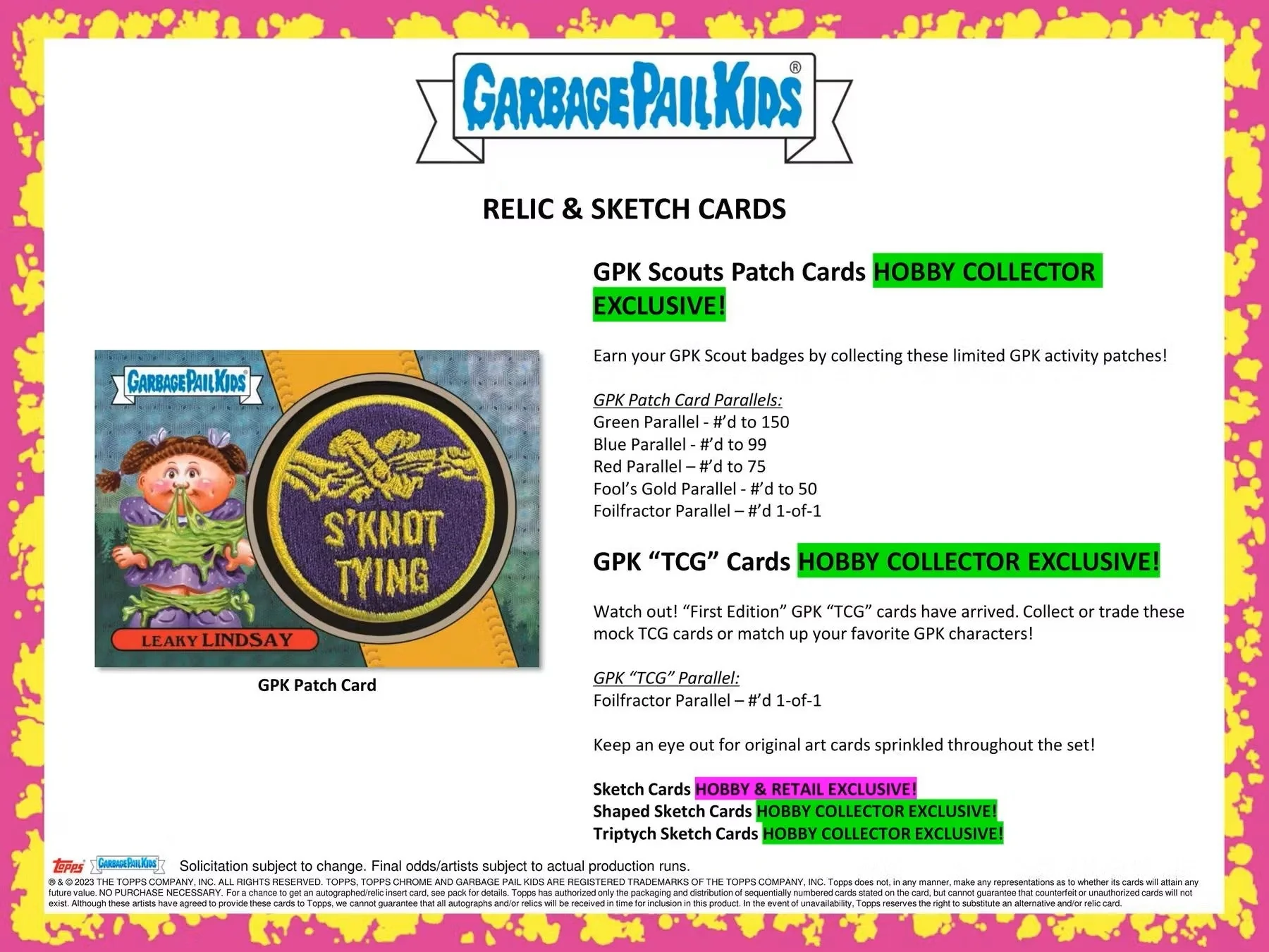 Garbage Pail Kids Series 1: Kids-At-Play Collector Hobby Box (Topps 2024) - Image 7