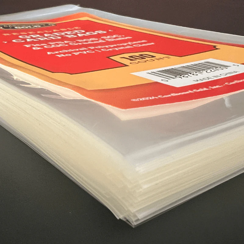 5000ct Case Resealable Graded Card Bags - Cardboard Gold - Image 2