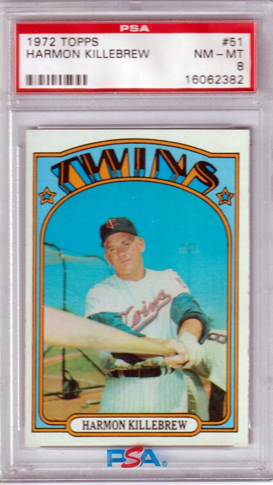 HARMON KILLEBREW 1972 Topps #51 PSA 8 NM-MT - TWINS