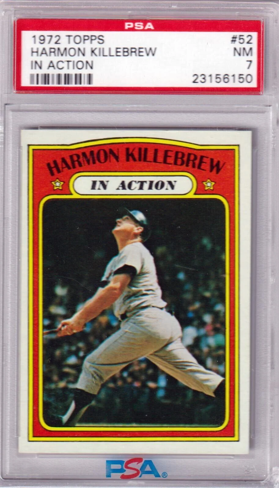 HARMON KILLEBREW 1972 Topps #52 PSA 7 NM - TWINS
