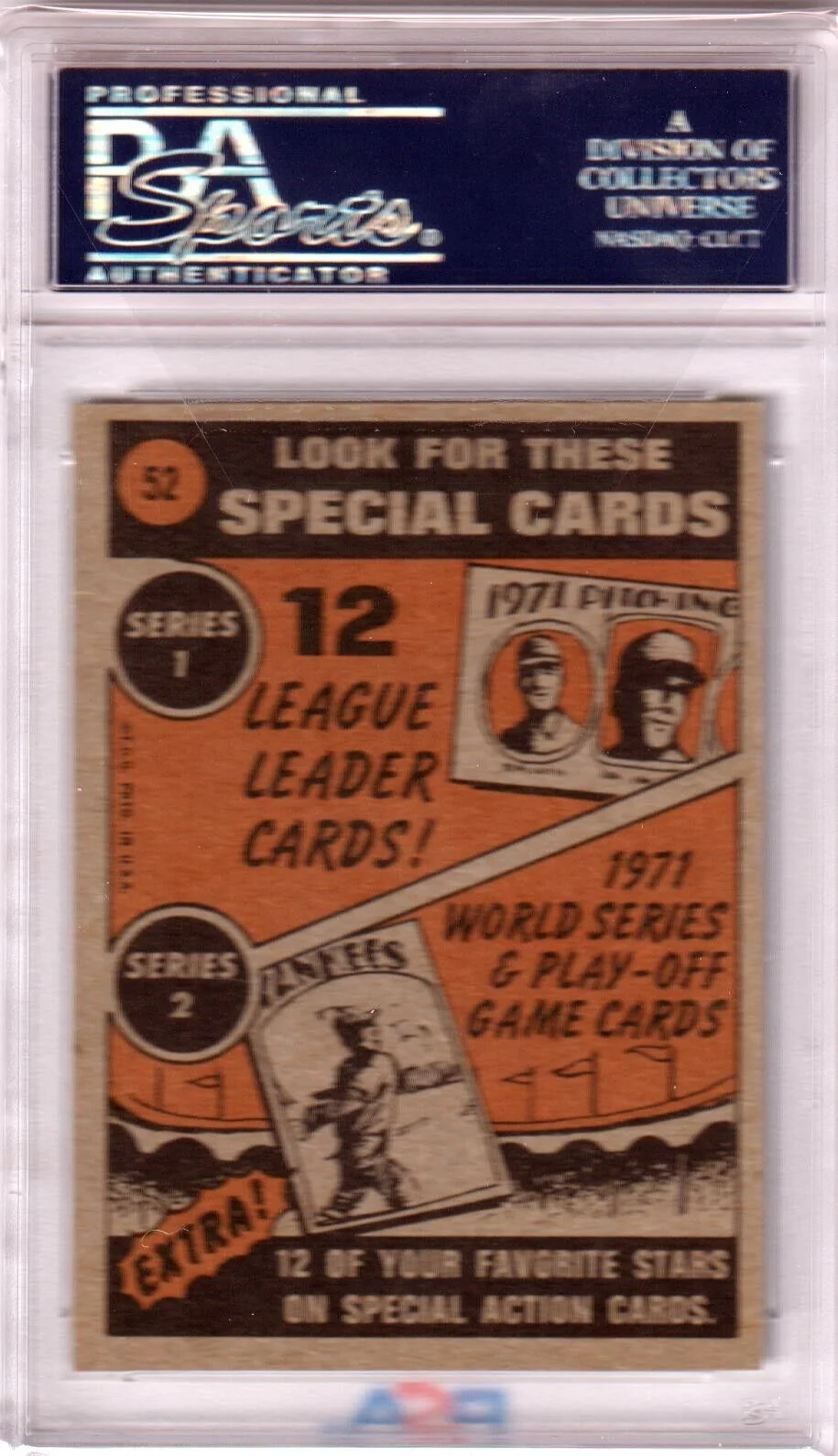 HARMON KILLEBREW 1972 Topps #52 PSA 7 NM - TWINS - Image 2