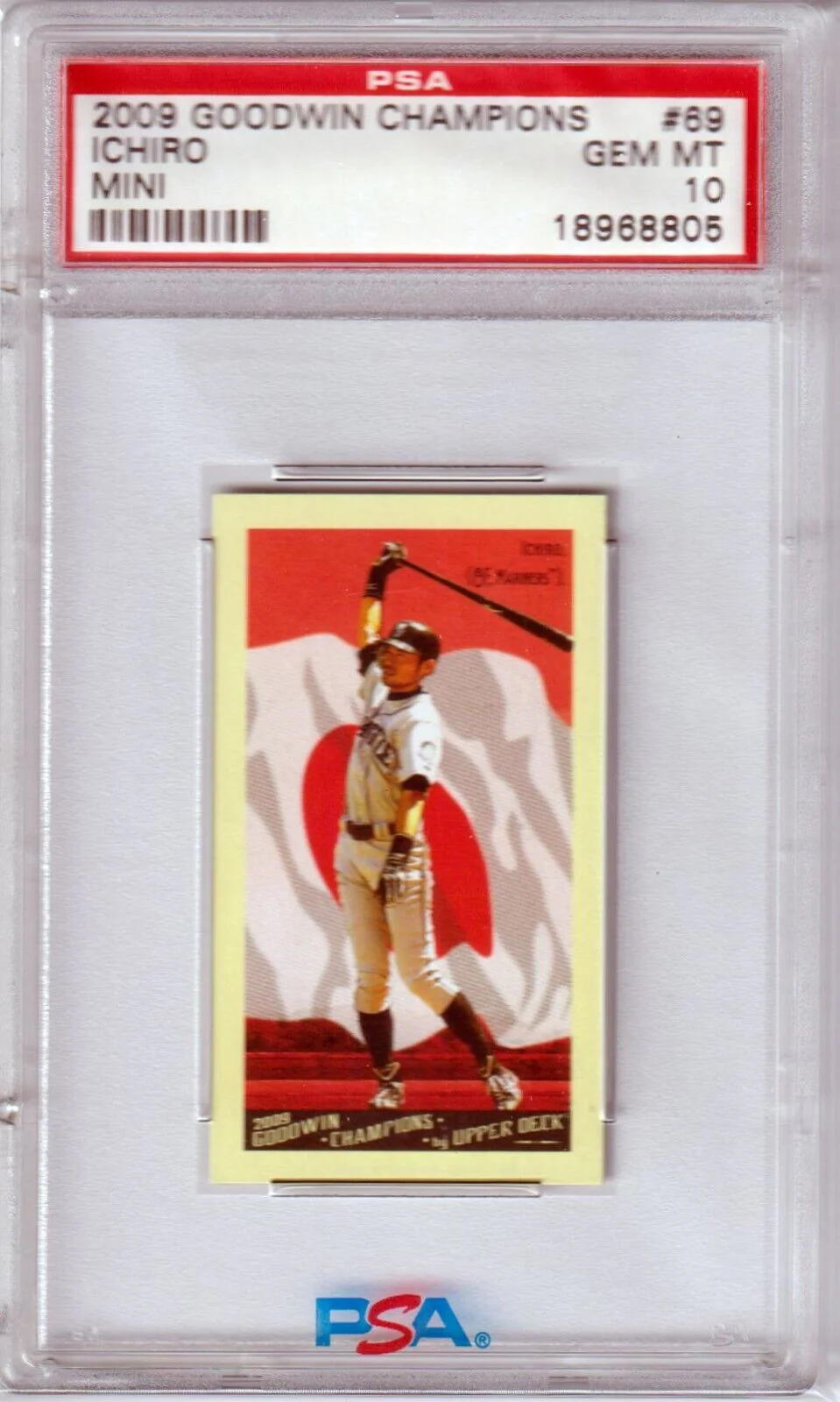 ICHIRO 2009 Upper Deck Goodwin Champions Mini #69 PSA 10 GEM MINT - MARINERS