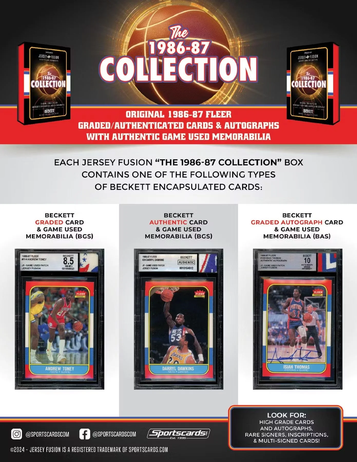 Jersey Fusion The 1986-87 Collection Basketball Hobby Pack - Image 10