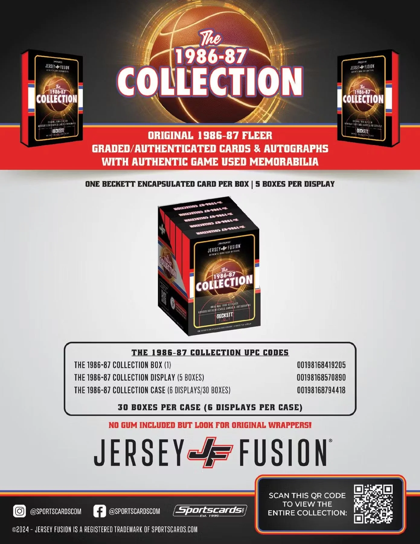Jersey Fusion The 1986-87 Collection Basketball Hobby Pack - Image 3