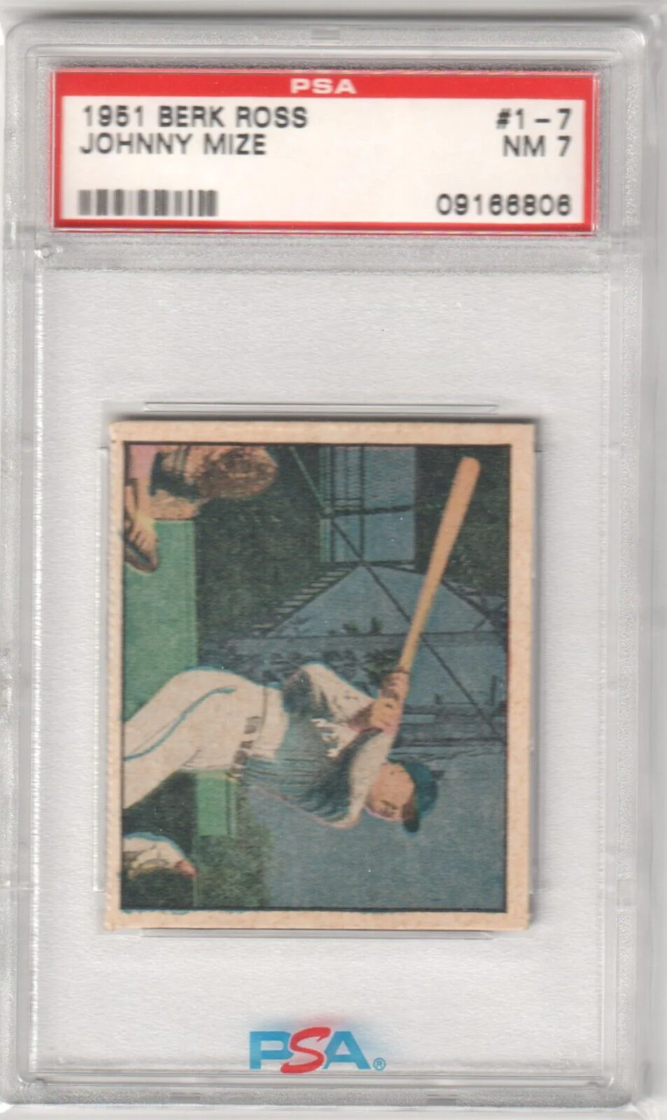 JOHNNY MIZE 1951 Berk Ross #1-7 PSA 7 NM - YANKEES