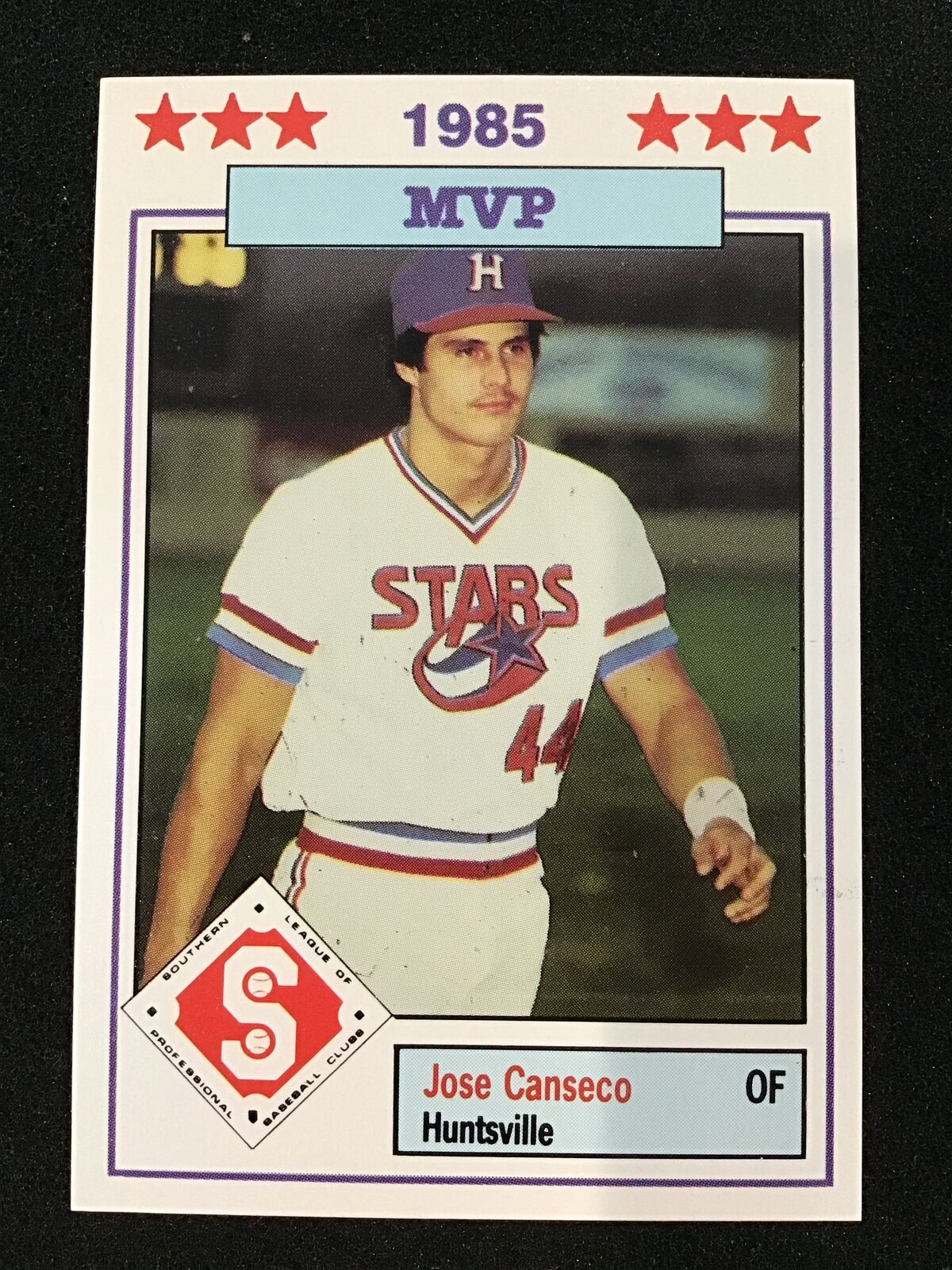 Jose Canseco 1986 Don Jennings Southern All-Stars #14 Huntsville Stars
