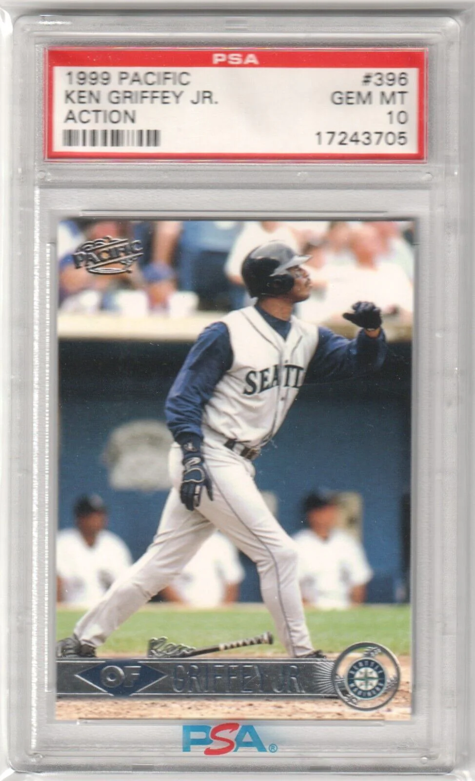 KEN GRIFFEY JR 1999 Pacific Action #396 PSA 10 GEM MINT - MARINERS