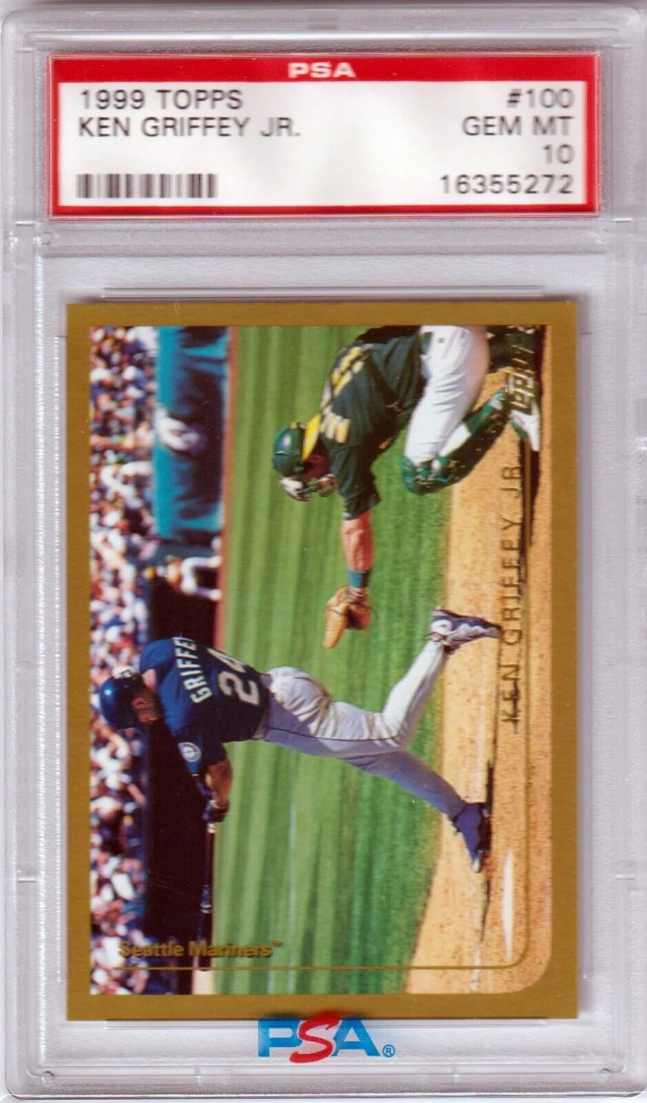 KEN GRIFFEY JR 1999 Topps #100 PSA 10 GEM MINT - MARINERS