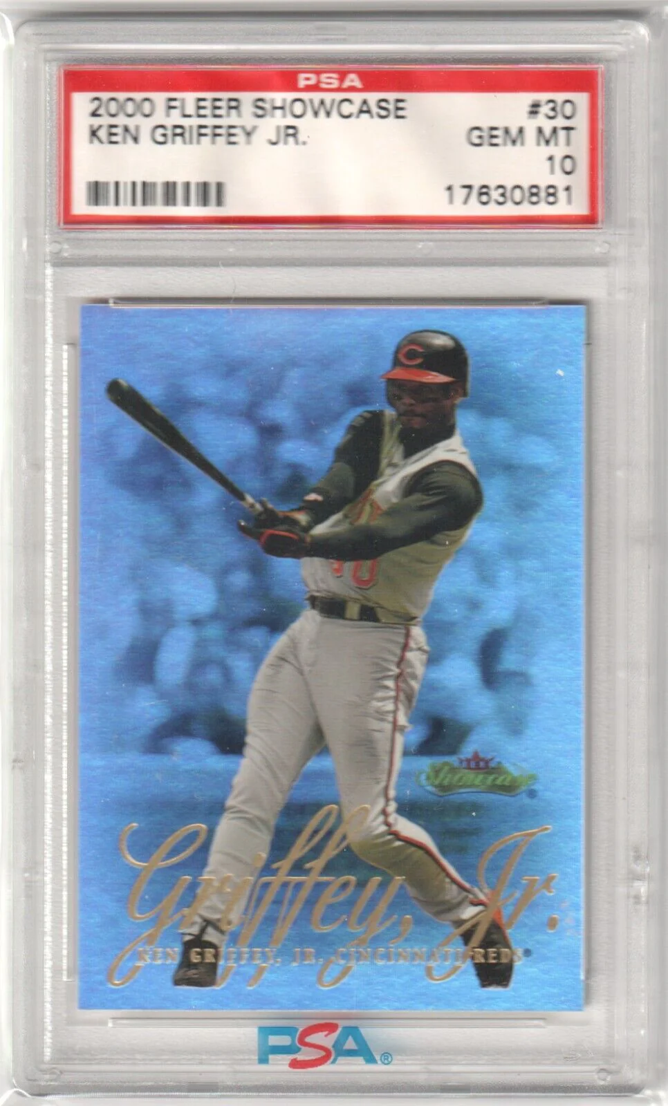 KEN GRIFFEY JR 2000 Fleer Showcase #30 PSA 10 GEM MINT - REDS