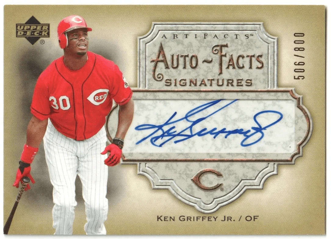 KEN GRIFFEY JR 2006 Upper Deck Auto-Facts Autograph Auto #/800 - REDS