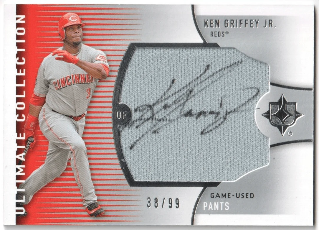 KEN GRIFFEY JR 2006 Upper Deck Ultimate Autograph Auto GU Pants #/99 - REDS